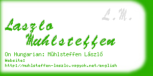 laszlo muhlsteffen business card