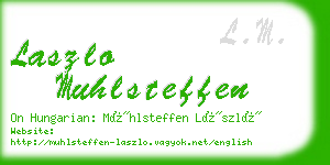 laszlo muhlsteffen business card